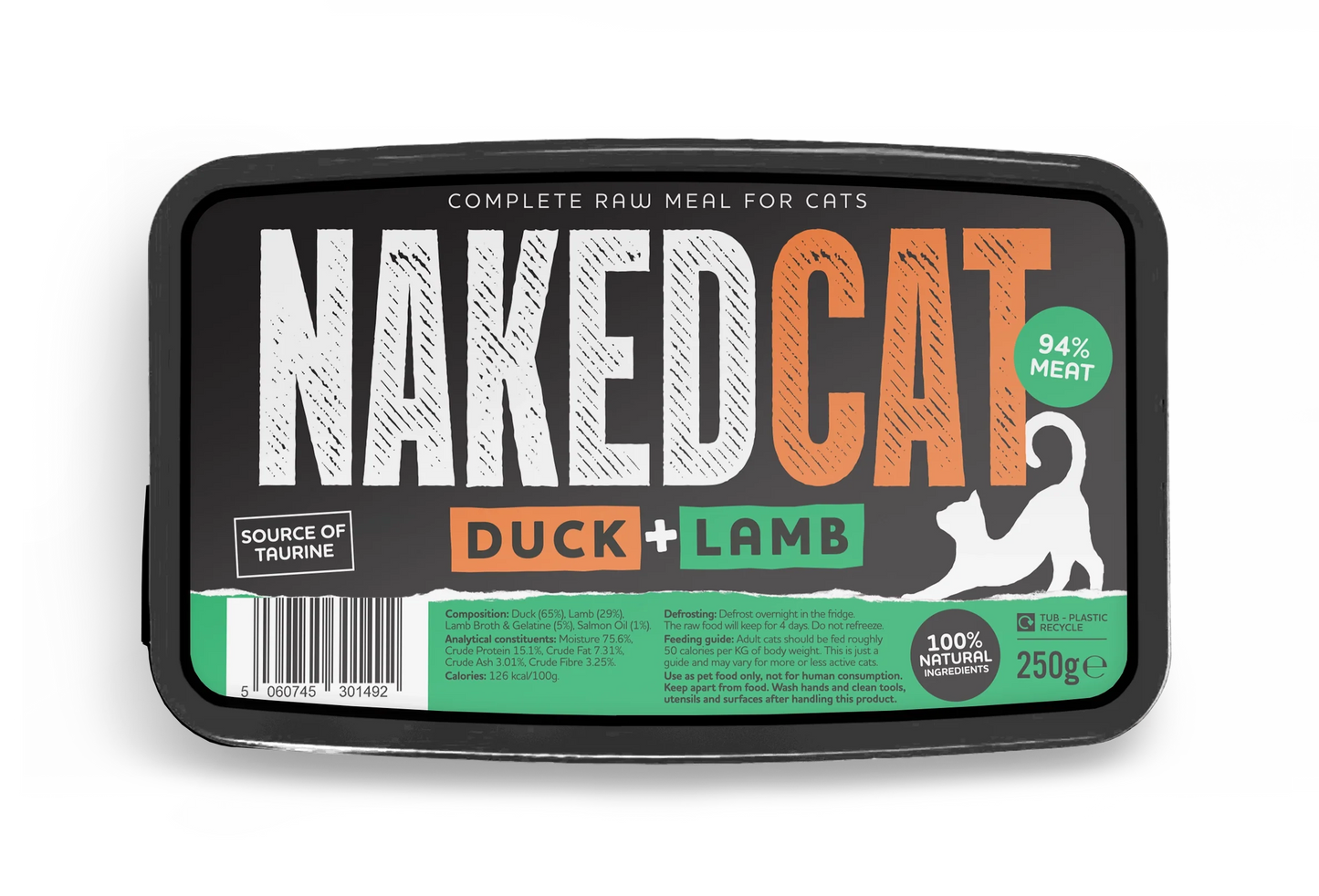 NAKEDCAT Duck & Lamb 250g