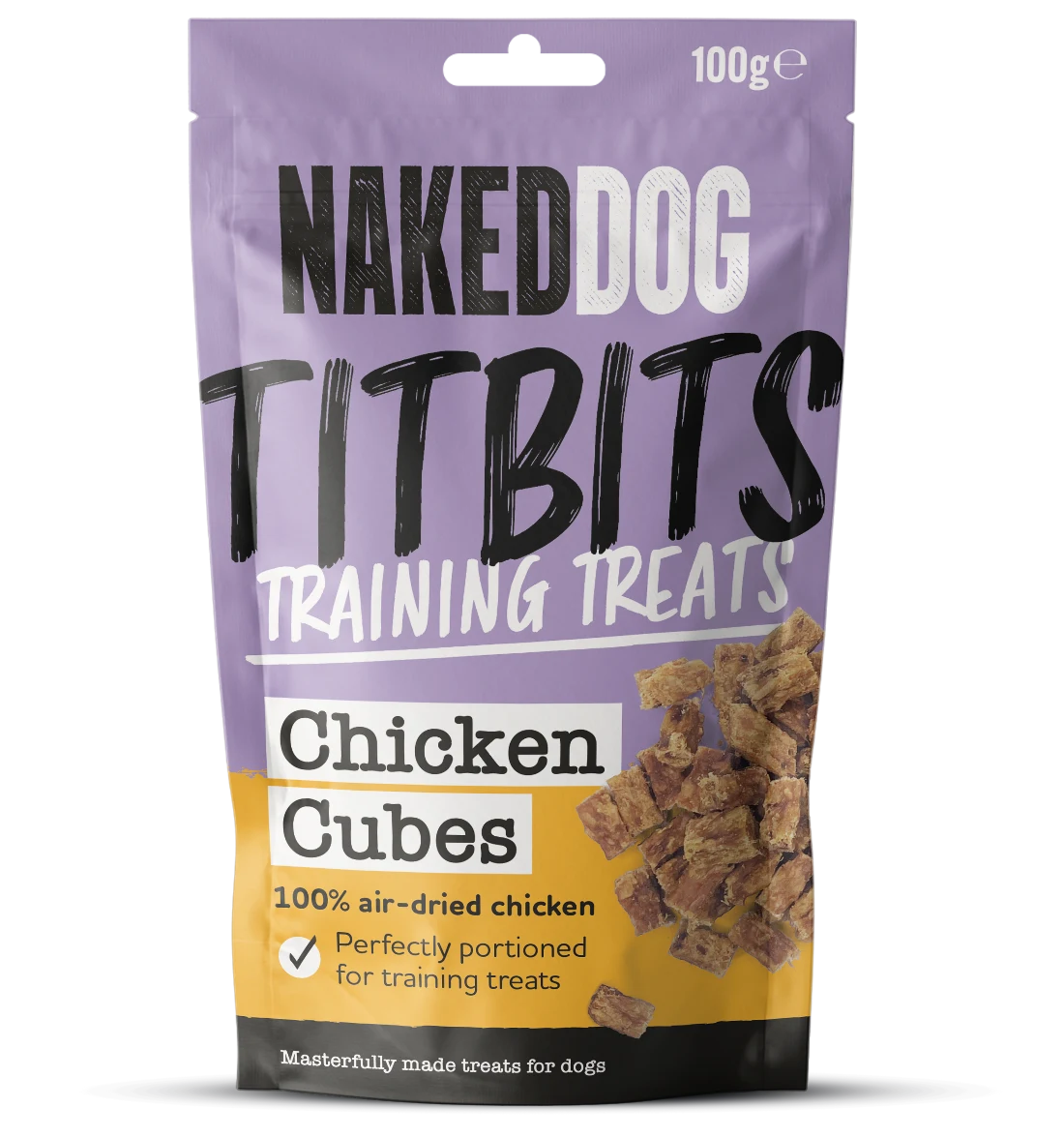Naked Dog TITBITS training treats 100g - 1x Chicken