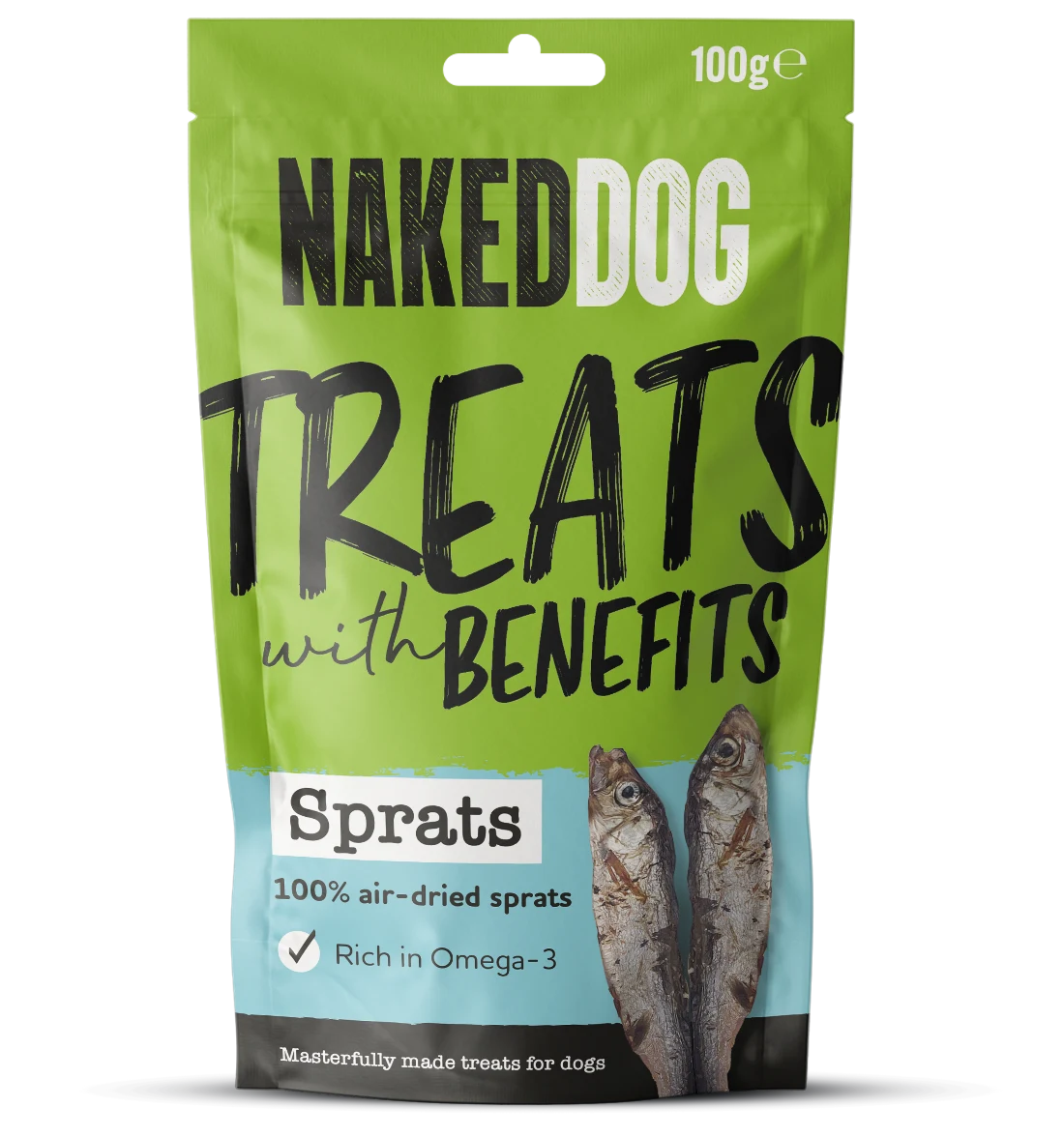 Naked Dog TREATS WITH BENEFITS 100g - 1x Sprats
