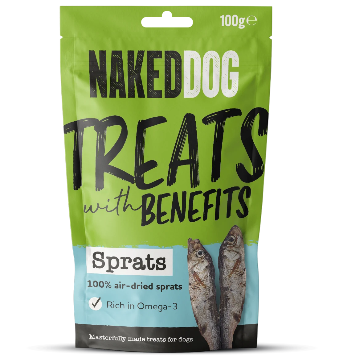 Naked Dog TREATS WITH BENEFITS 100g - Sprats (Case of 6)