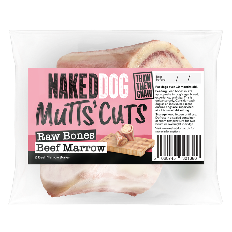 Naked Dog Mutts' Cuts Beef Marrow Bones (2 per pack)