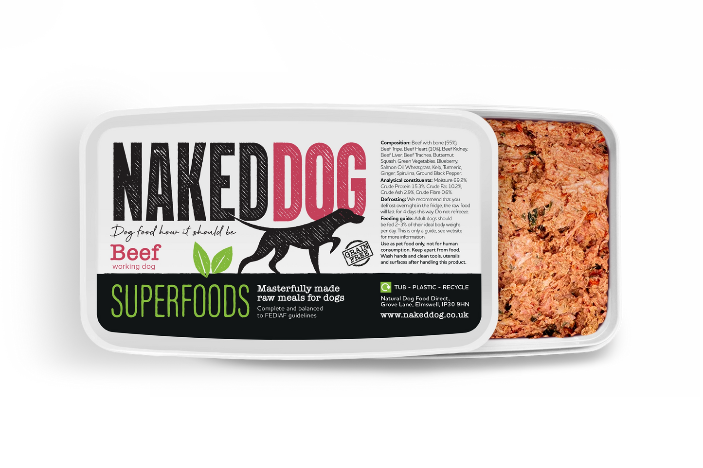 NAKEDDOG Superfoods Beef 500g