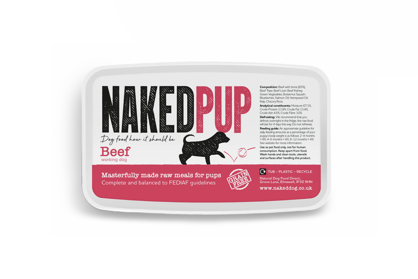NAKEDDOG Puppy Beef 500g