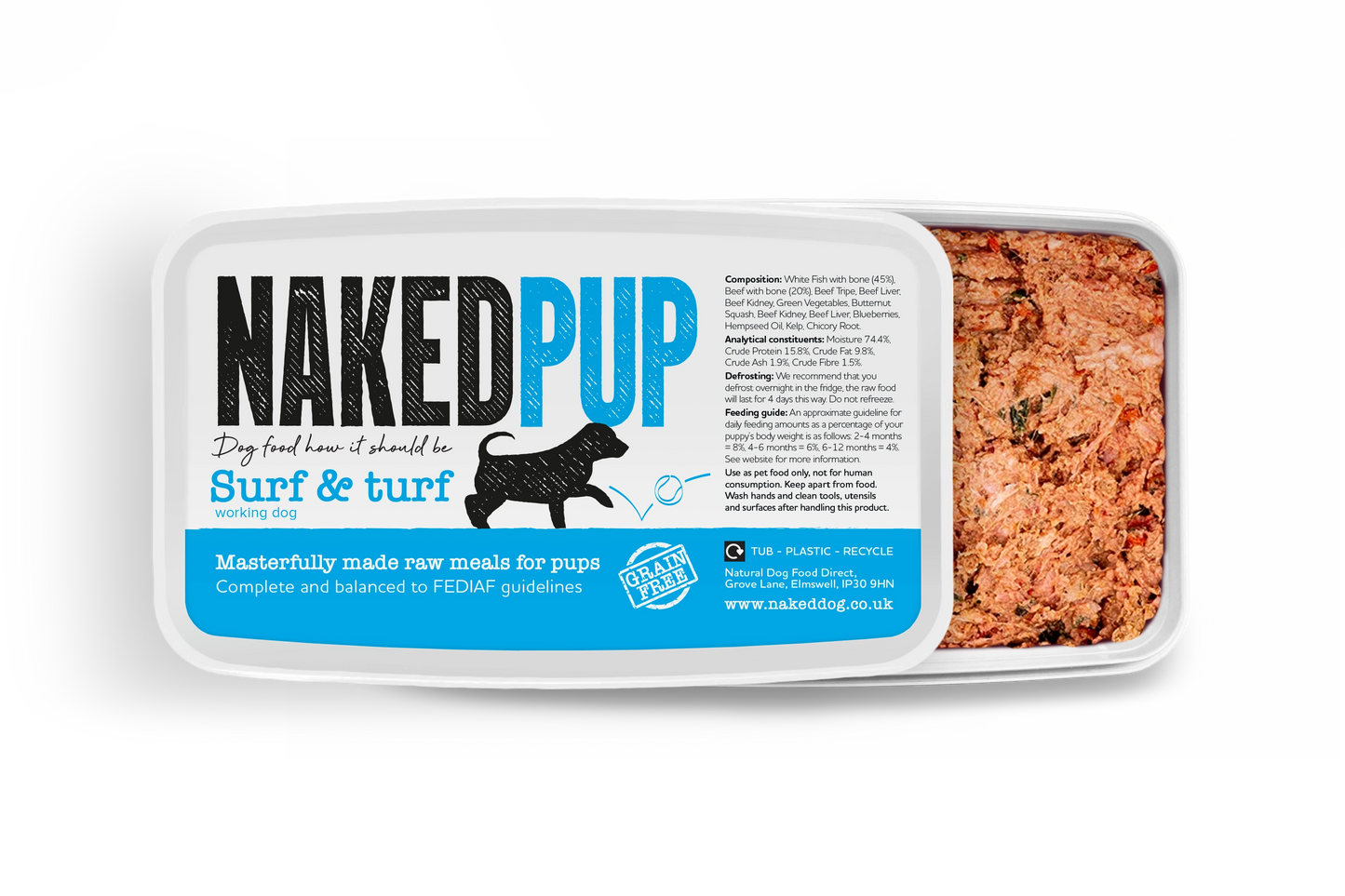 NAKEDDOG Puppy Surf & Turf 500g