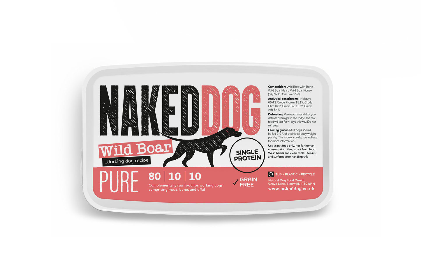 NAKEDDOG PURE 80/10/10 Wild Boar 500g