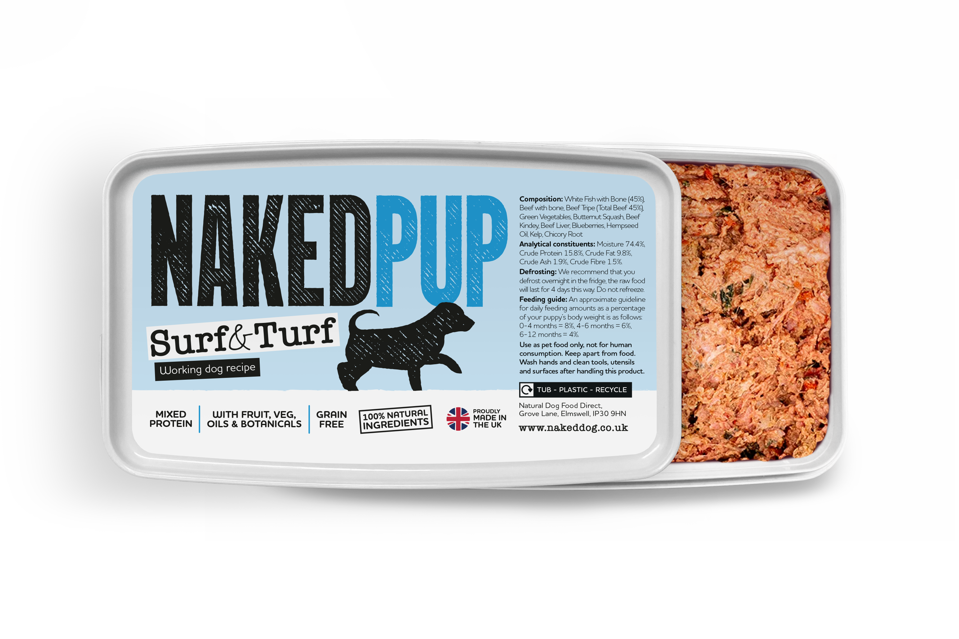 NAKEDDOG Puppy Surf & Turf 500g – Naked Dog