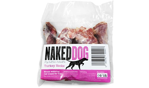 NAKEDDOG Raw Treats Turkey Necks x3 (500g)