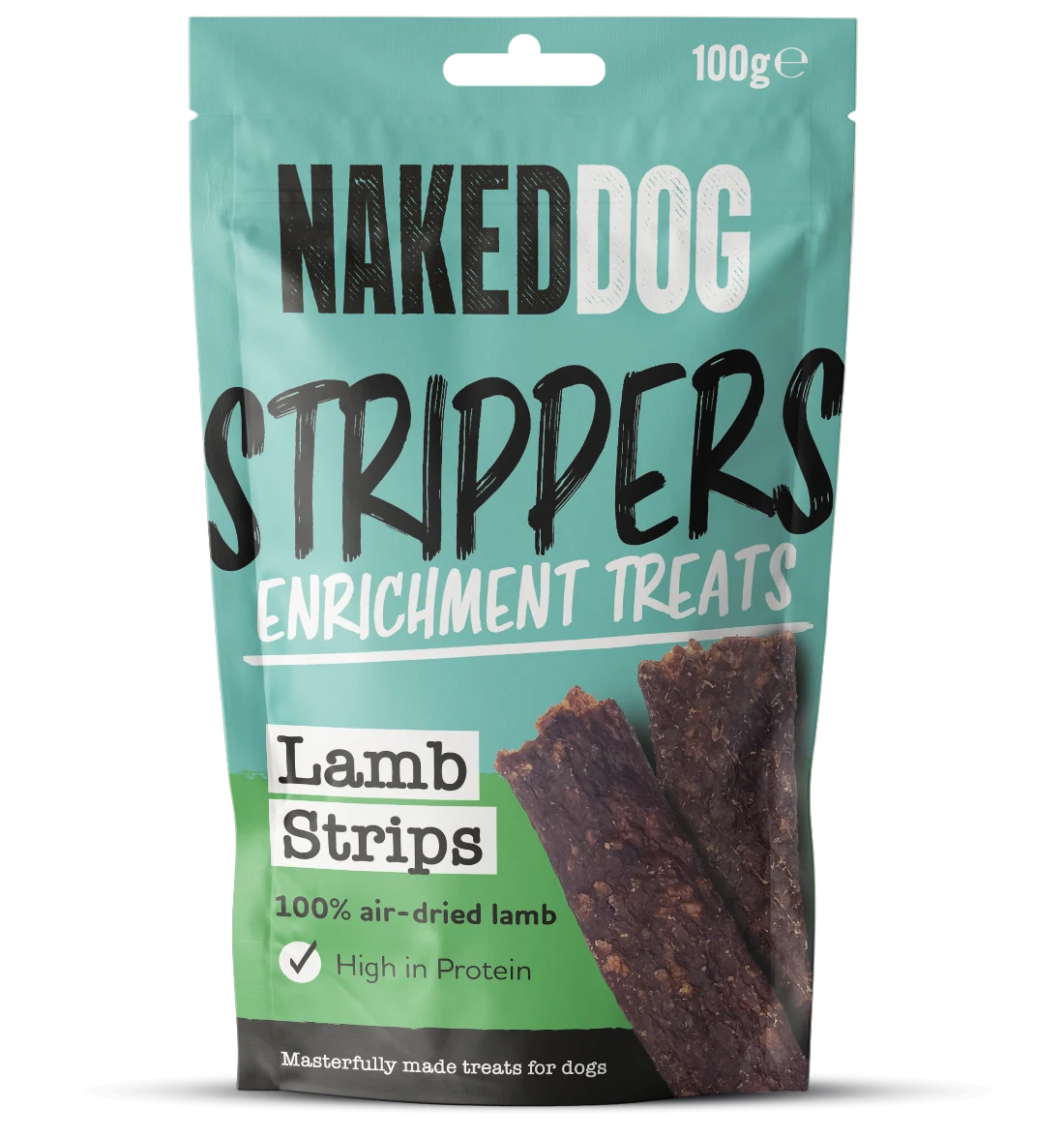 Naked Dog STRIPPERS Enrichment Treats 100g - 1x Lamb