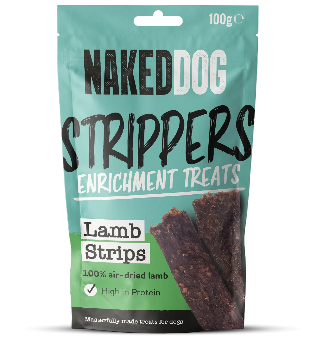 Naked Dog STRIPPERS Enrichment Treats 100g - Lamb (Case of 6)