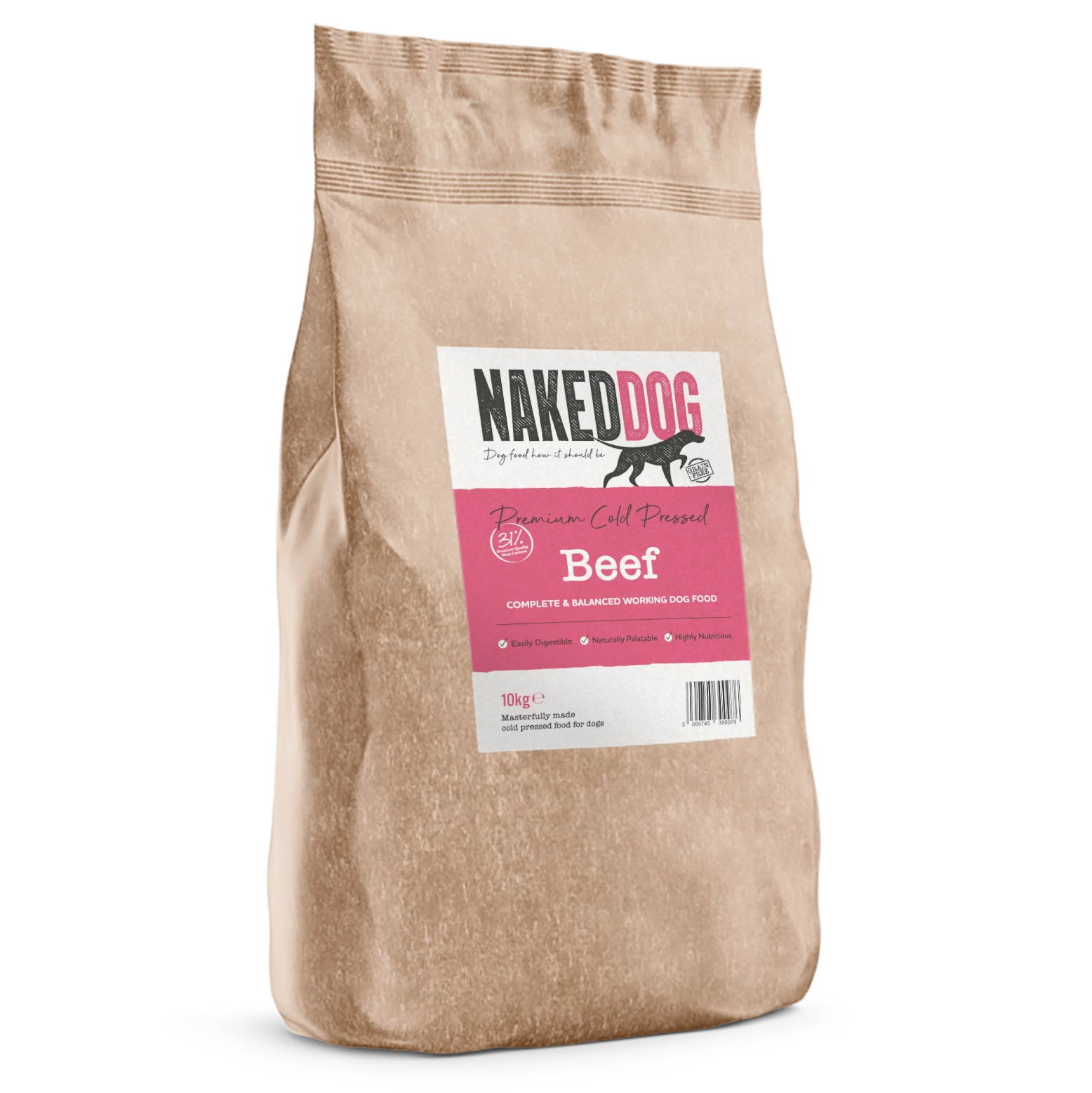 NAKEDDOG Cold Pressed Beef 10kg Naked Dog