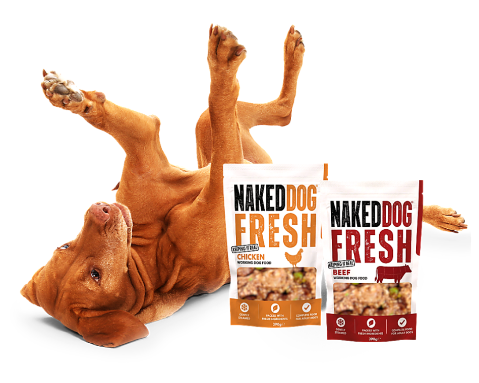 Meet Naked Dog Fresh: our new range of fresh frozen dog food, gently steamed to lock in nutrition and make feeding fresh brilliantly simple.