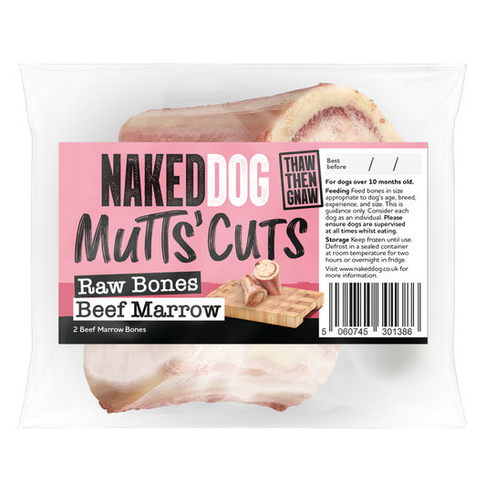 Naked Dog Mutts' Cuts Beef Marrow Bones (2 per pack)