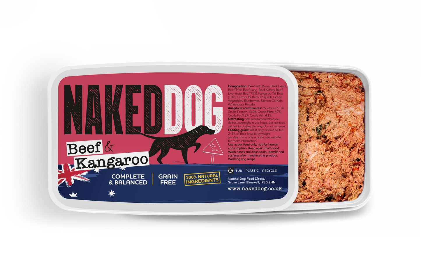 NAKEDDOG Original Beef & Kangaroo 500g