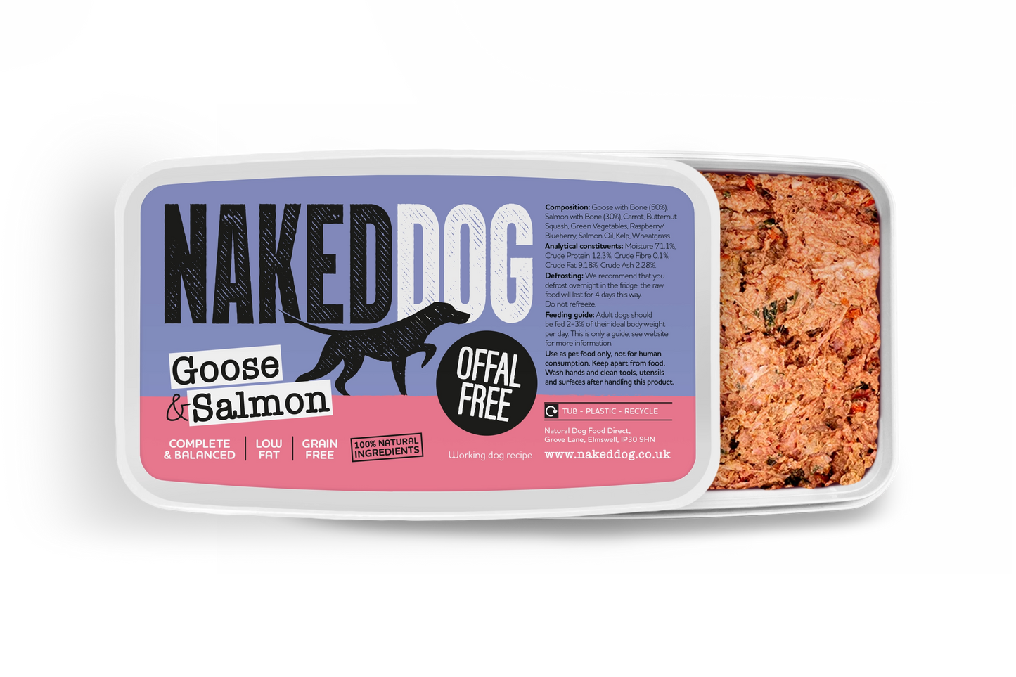 NAKEDDOG Offal Free Goose & Salmon 500g