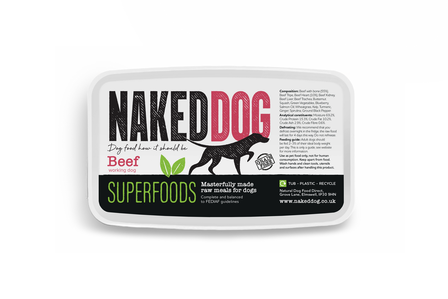 NAKEDDOG Superfoods Beef 500g