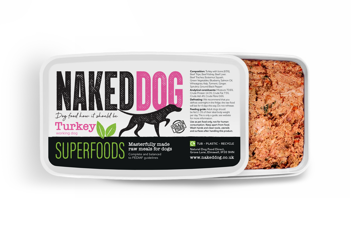 NAKEDDOG Superfoods Turkey 500g