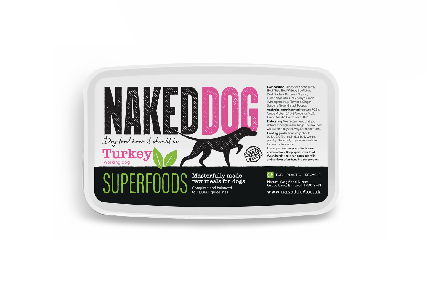 NAKEDDOG Superfoods Turkey 500g