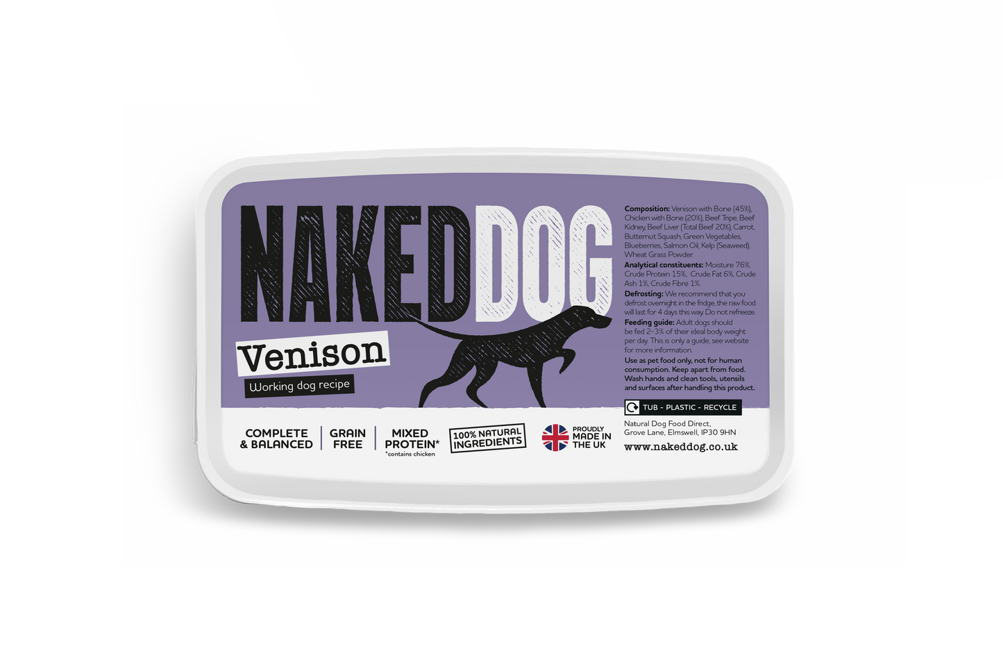 NAKEDDOG Original Venison 500g