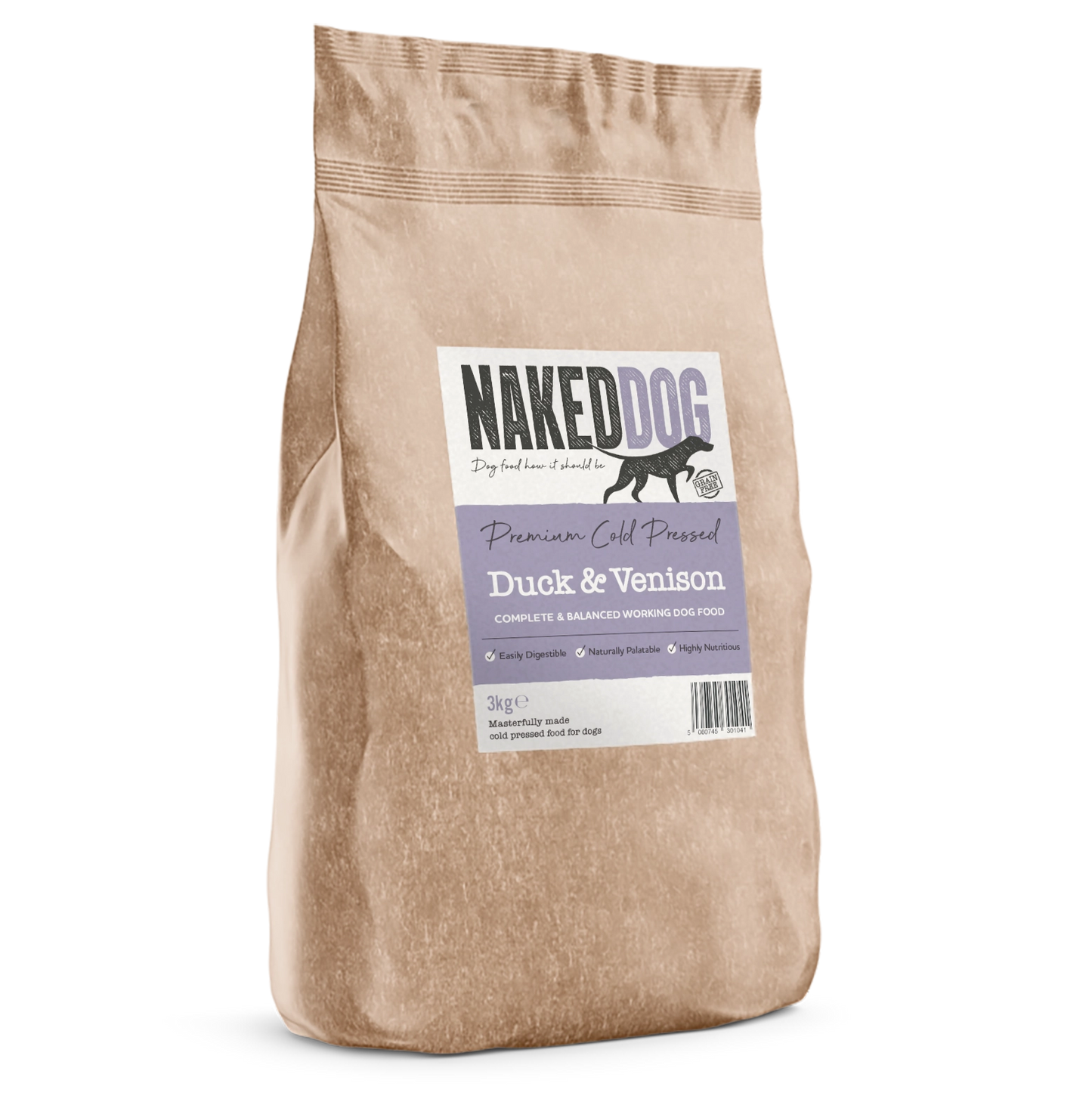 NAKEDDOG Cold Pressed Duck & Venison 10kg