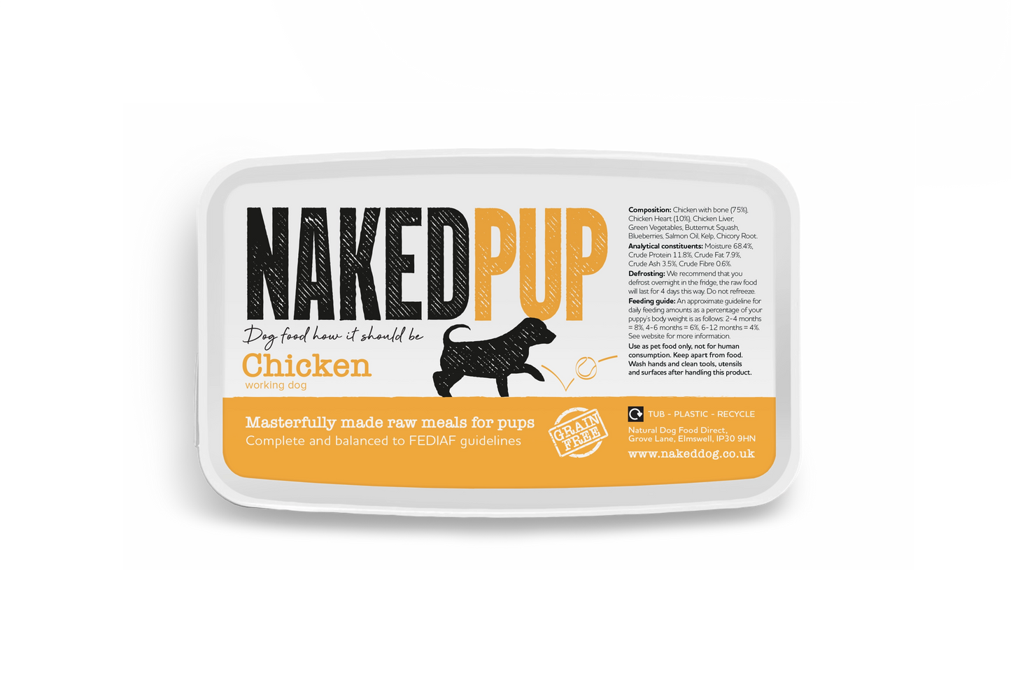 NAKEDDOG Puppy Chicken 500g