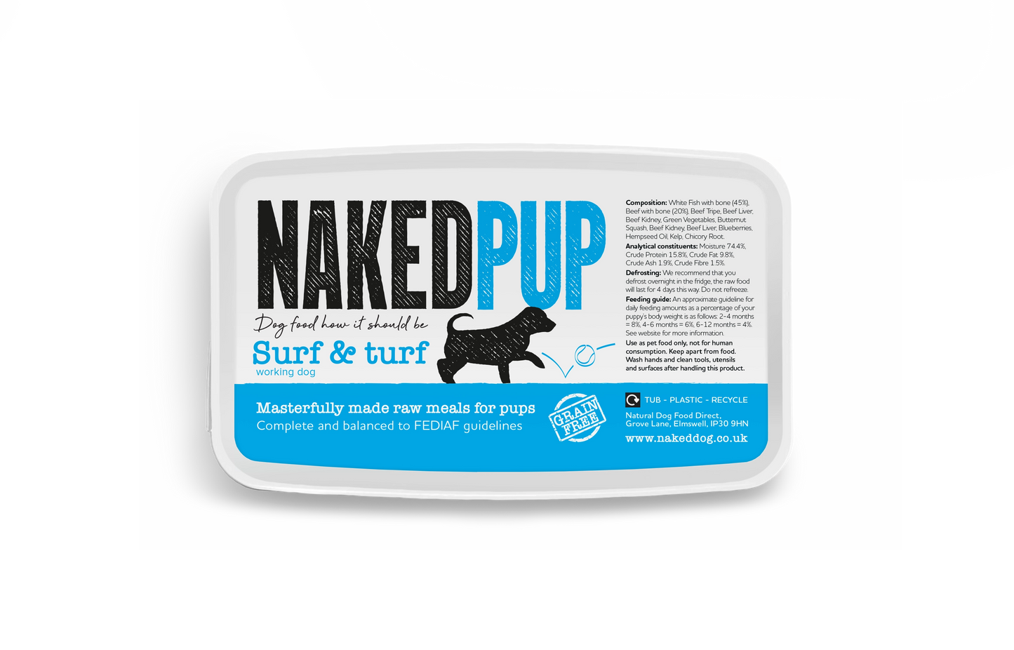 NAKEDDOG Puppy Surf & Turf 500g