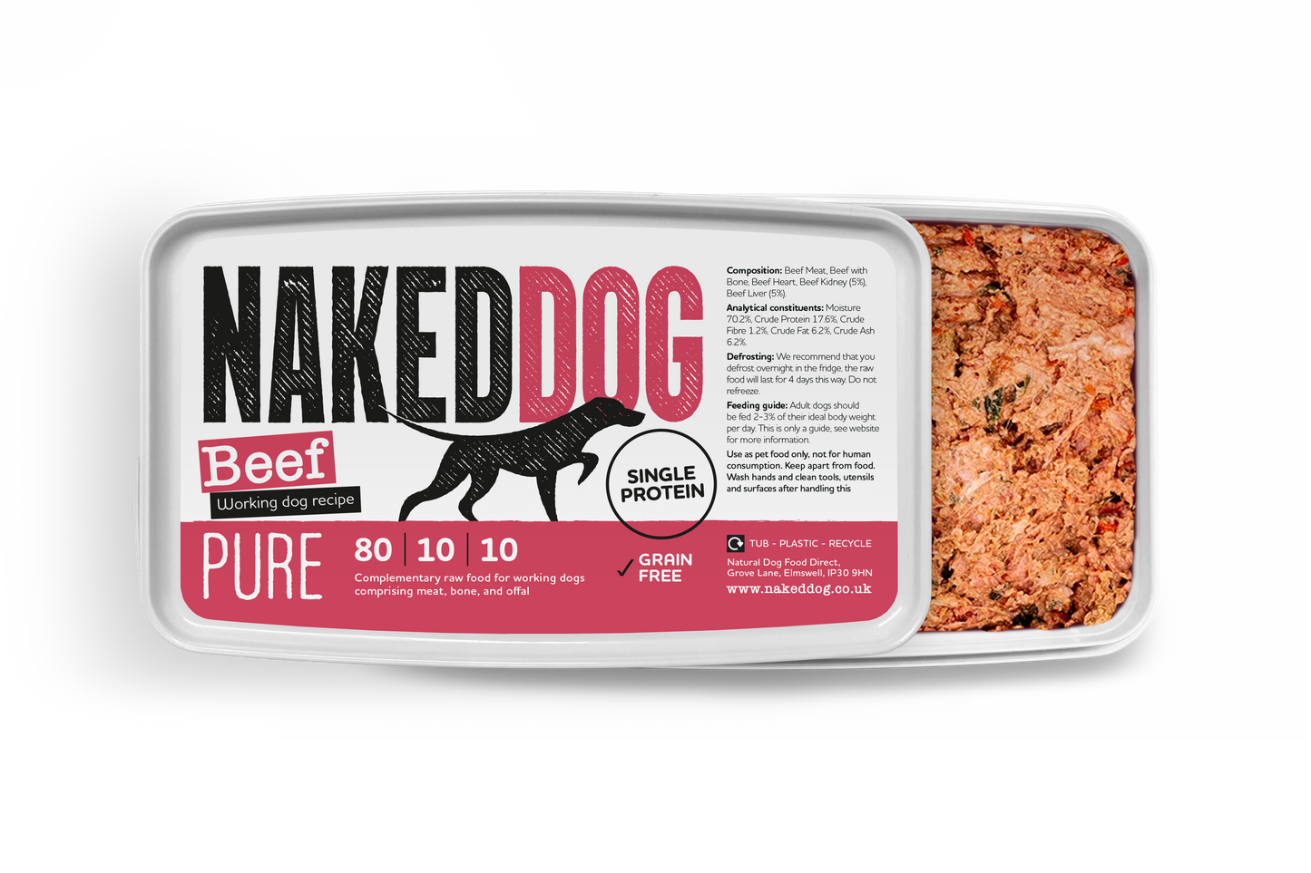 NAKEDDOG PURE 80/10/10 Beef 500g