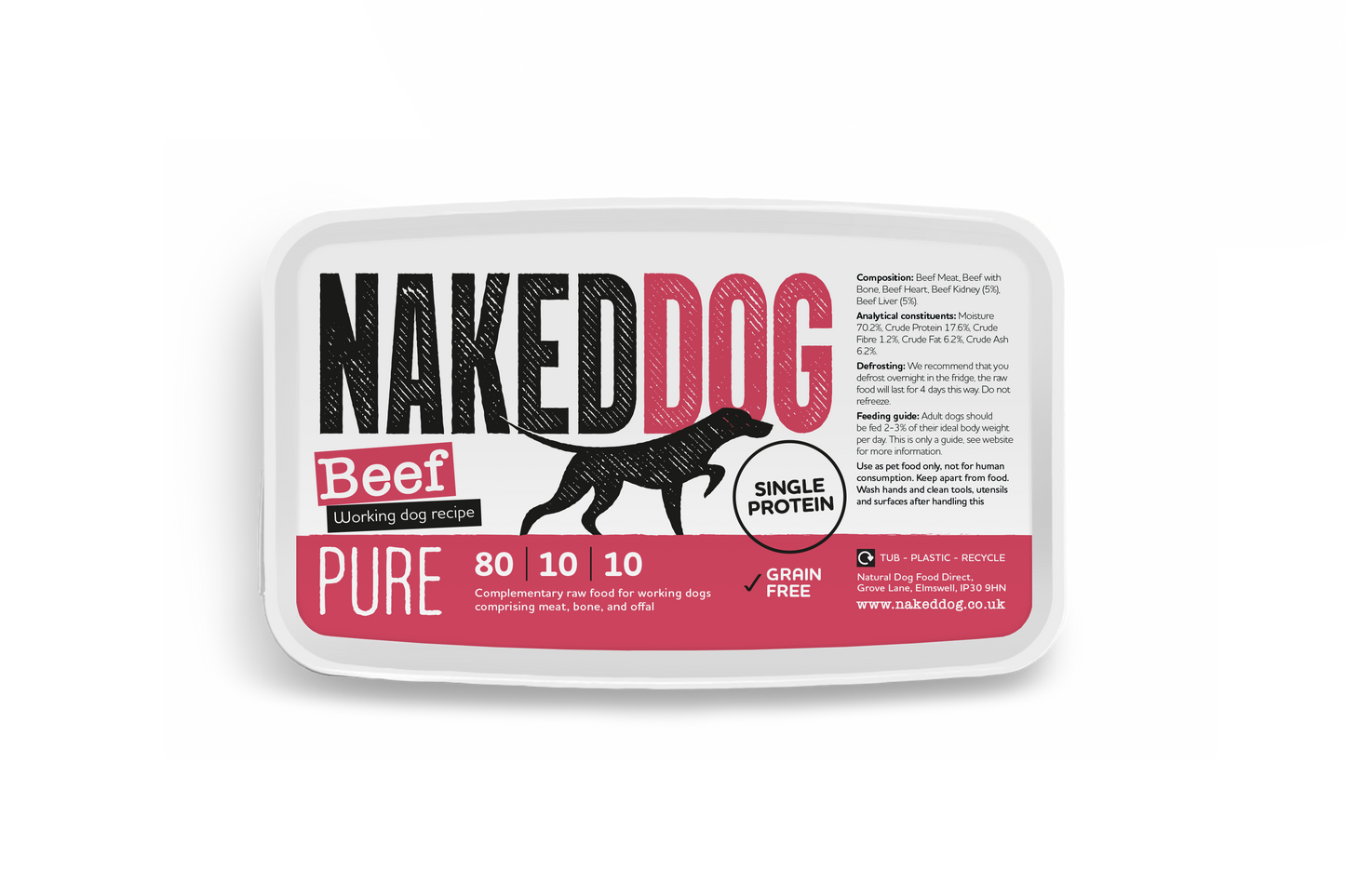 NAKEDDOG PURE 80/10/10 Beef 500g