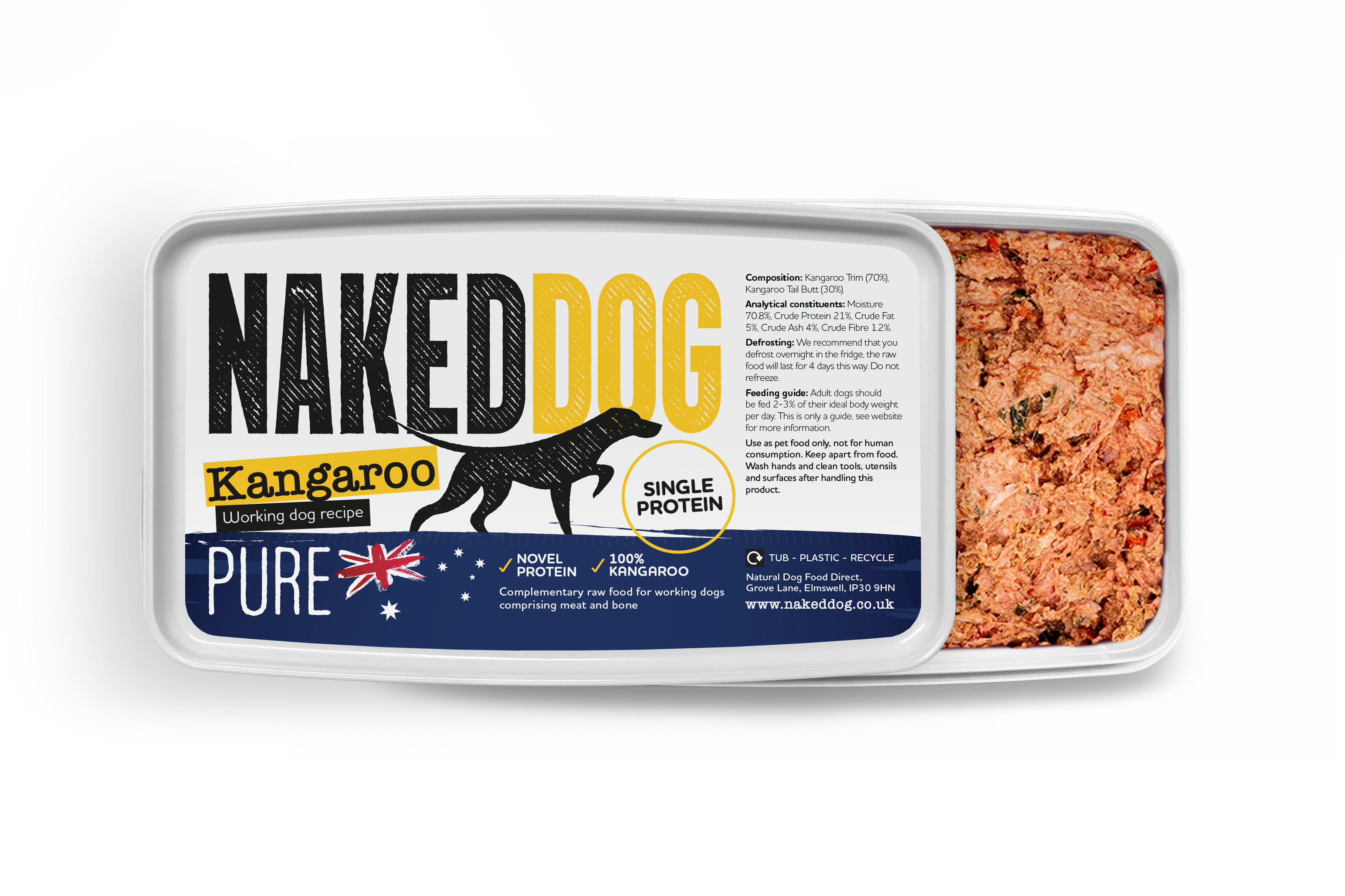 NAKEDDOG PURE Kangaroo 500g Naked Dog nakeddog-pure-kangaroo-500g-naked-dog