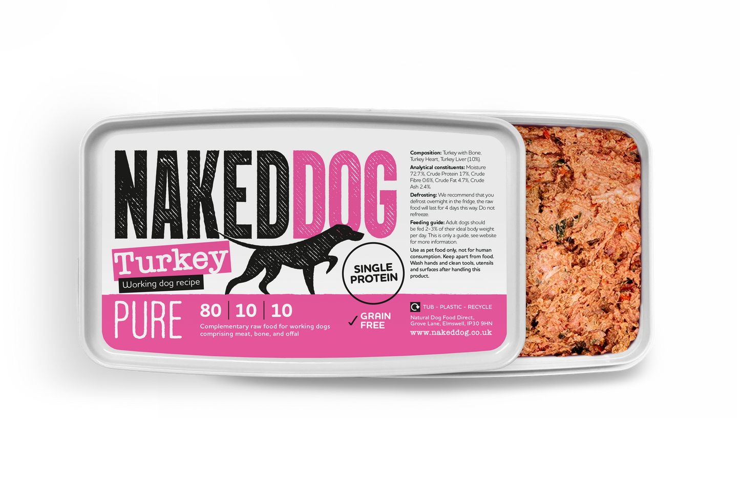 NAKEDDOG PURE 80/10/10 Turkey 500g