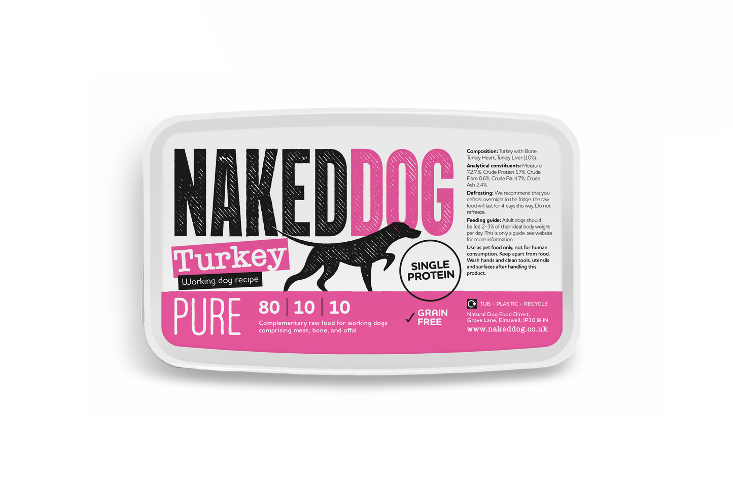 NAKEDDOG PURE 80/10/10 Turkey 500g