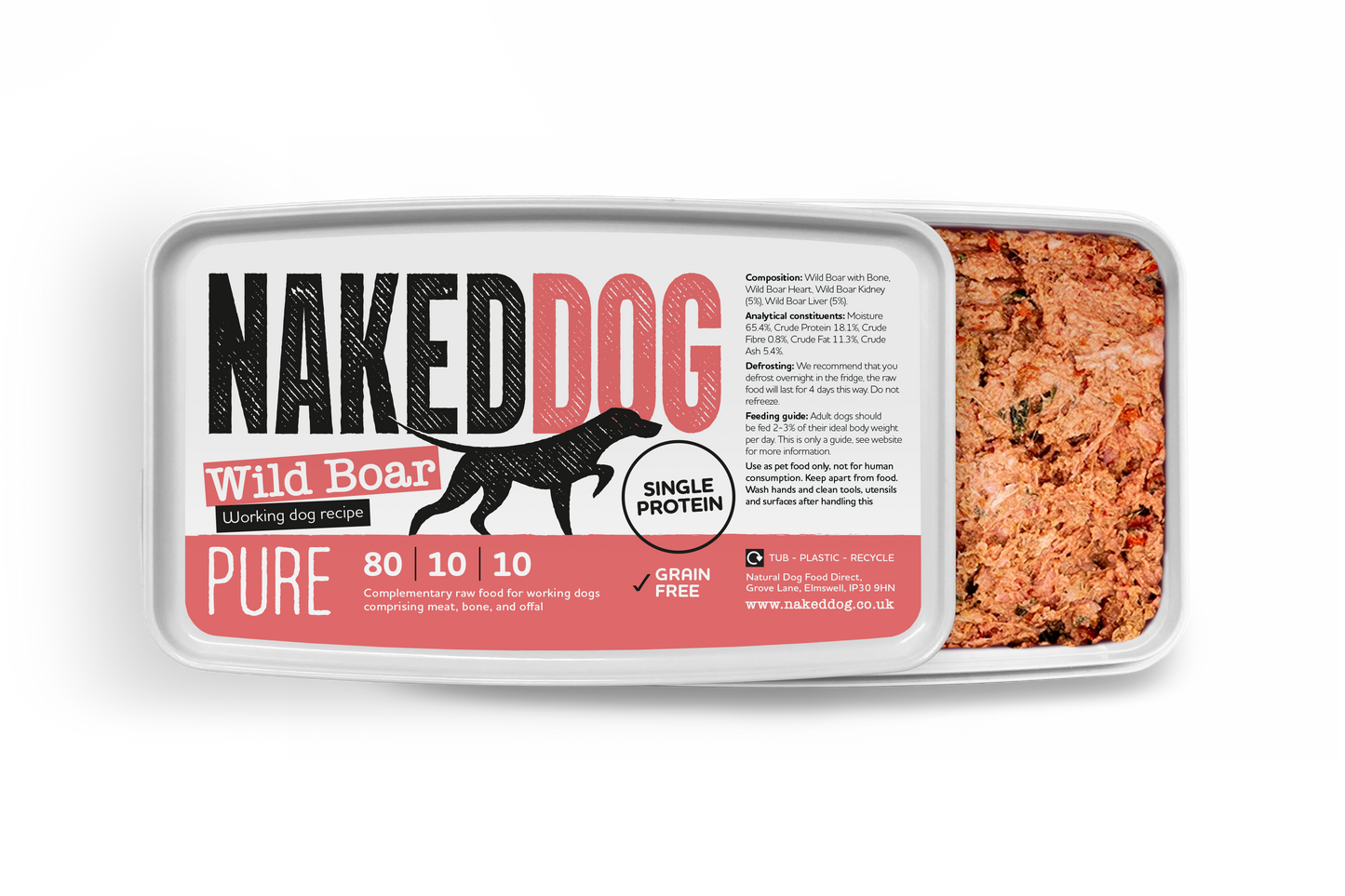 NAKEDDOG PURE 80/10/10 Wild Boar 500g