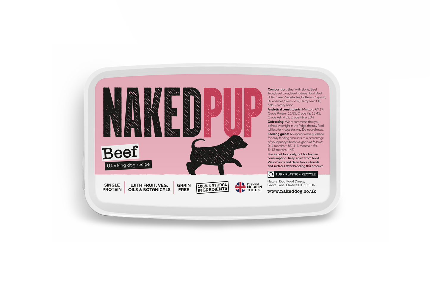 NAKEDDOG Puppy Beef 500g