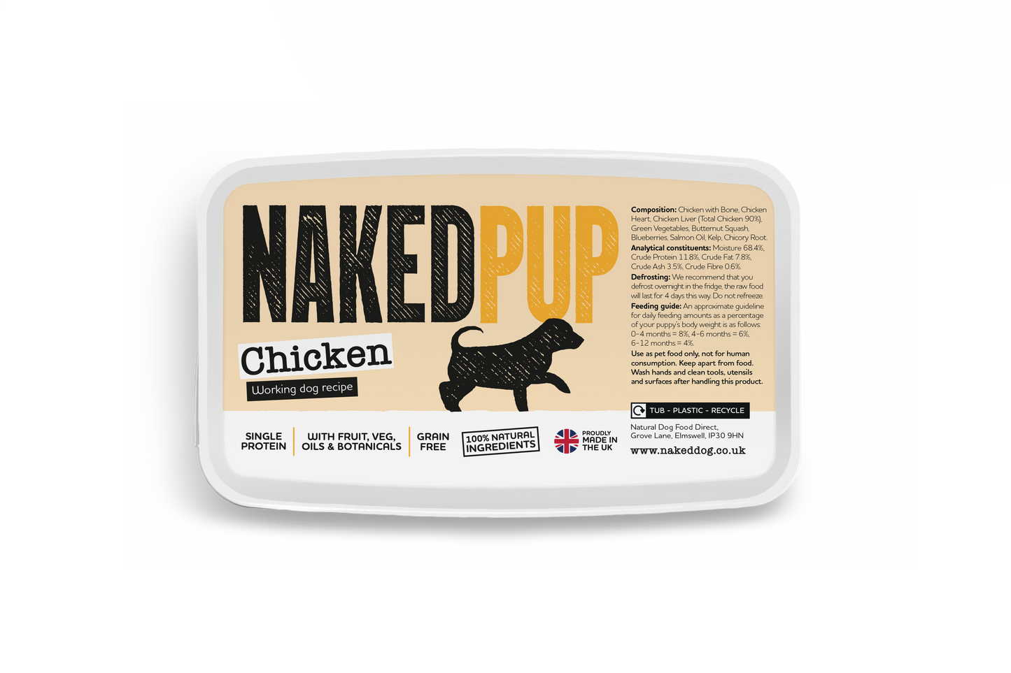 NAKEDDOG Puppy Chicken 500g