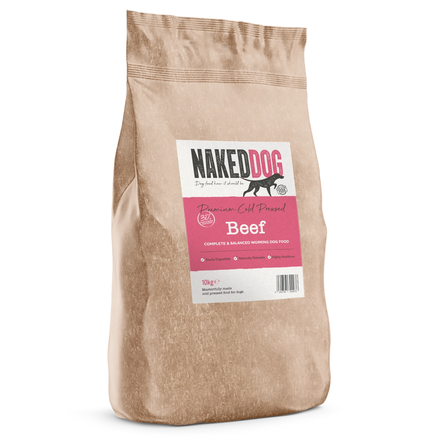 NAKEDDOG Cold Pressed Beef 10kg